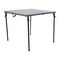 Emma and Oliver 2.83-Foot Square Bi-Fold Plastic Folding Table with Carrying Handle